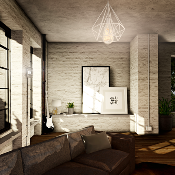 Industrial Living room 