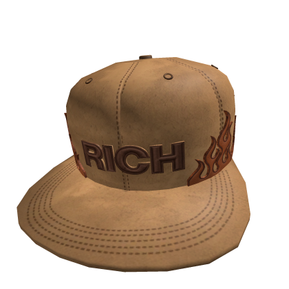 Suede Brown Rich Flames Hat Roblox item