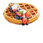 waffle on chocolate