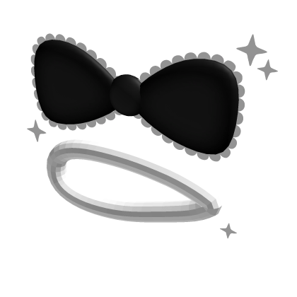・ᴥ・ : cutesy black white soft hair clip set Roblox item