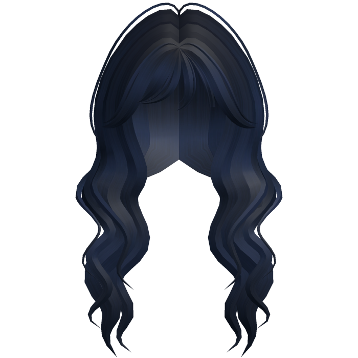 Soft Wavy Hair w/ Side Bangs (Blue)