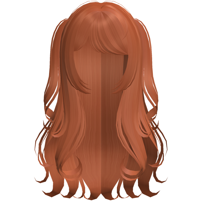 adorable wispy curly pigtails hair in ginger
