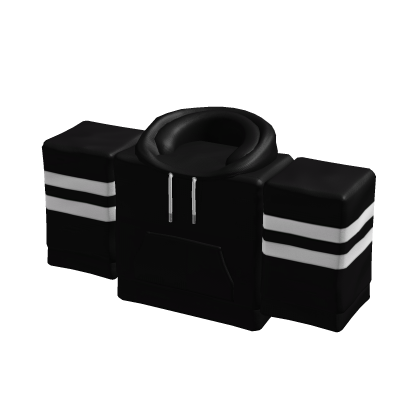 Striped Arms Black Hoodie 1.0