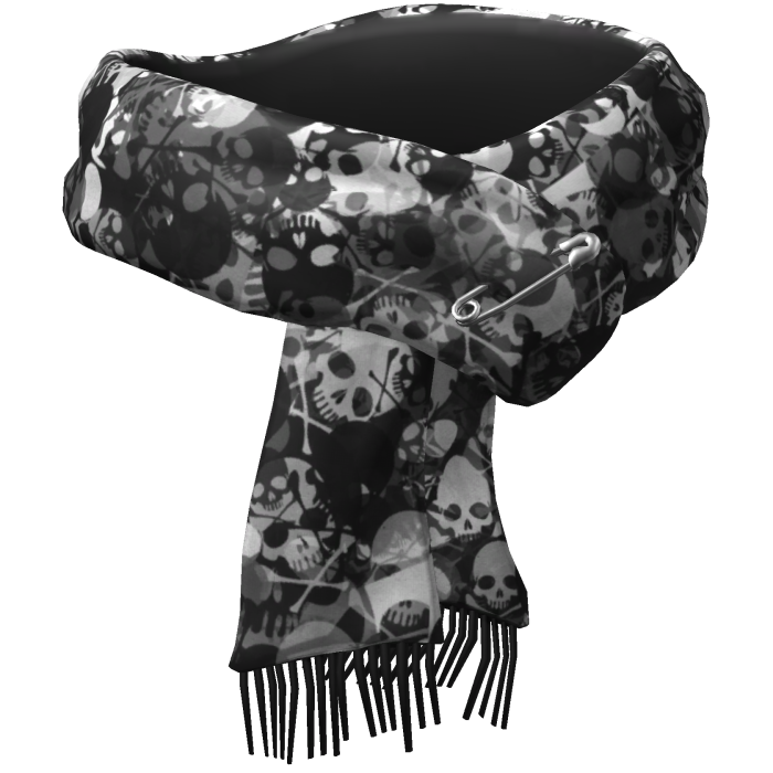Black Gothic Winter Scarf