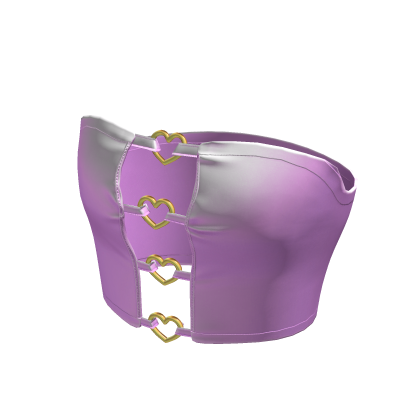 Cute Light Purple Y2K Chic Heart Korean Top • DD30