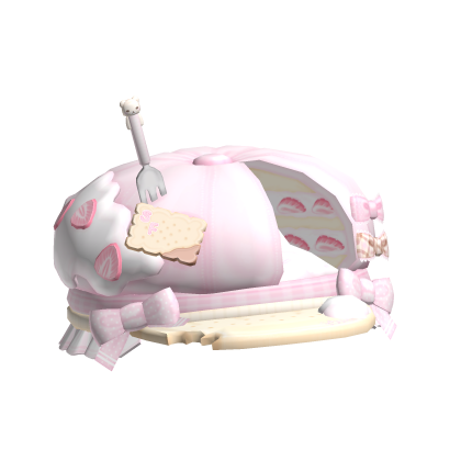ʚ kawaii strawberry shortcake biscuit hat pink