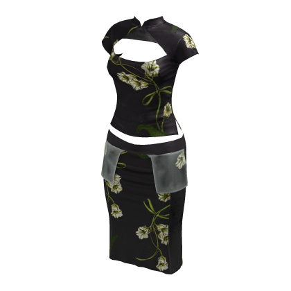 Ines' 1/1 Embroided Chinoiserie 2 Piece thumbnail