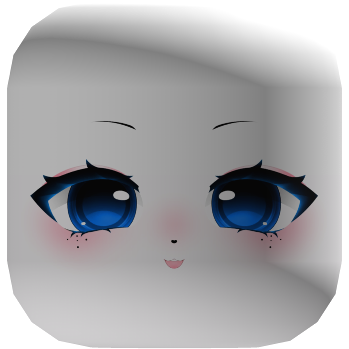 🍀 Blue cute kawaii puppy face