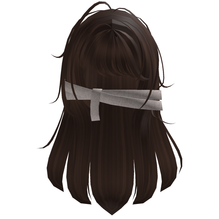 Creepy Doll Straight Hair W Bandages Brown ♥