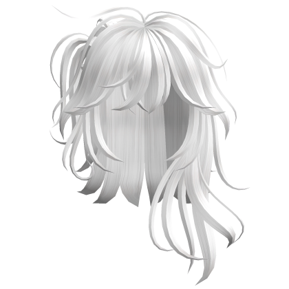 Cute Anime Side Ponytail Hair (White) Roblox item