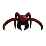 Red Spikey Horn Helmet