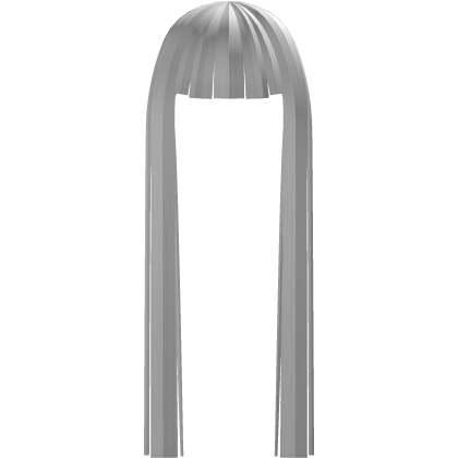White Long Straight Hair Bangs Roblox item