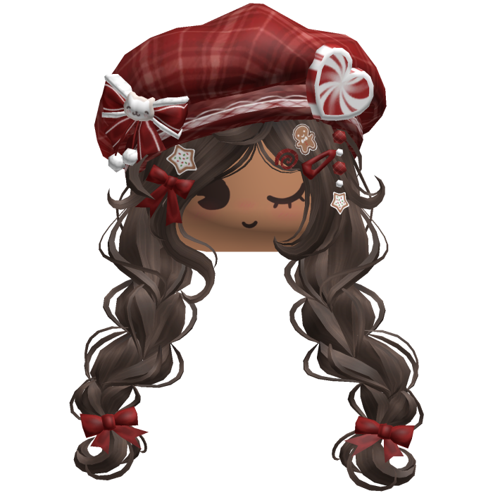 ♡ Christmas Preppy Holiday Braids (Brown)