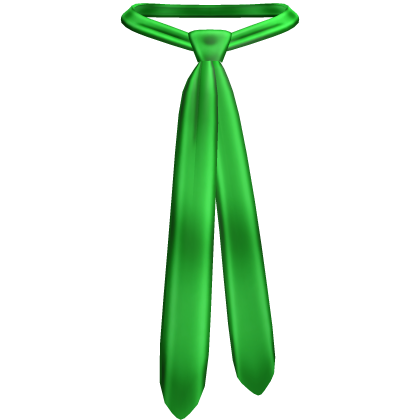 Green Preppy Kawaii Skinny Tie Necklace