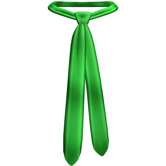 Green Preppy Kawaii Skinny Tie Necklace