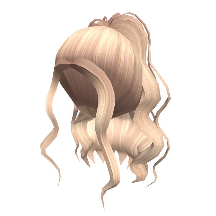 Blonde Aesthetic Curly High Ponytail