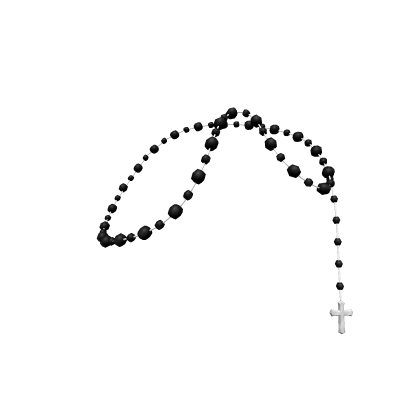 ୨୧: kawaii gothic rosary chains black & white