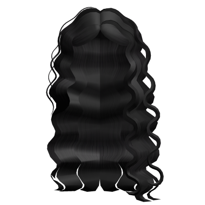 Very Curly Lush Side Hair in Black Roblox item