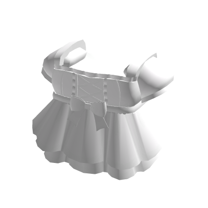 Kawaii Ruffled Babydoll Bow Dress in White thumbnail