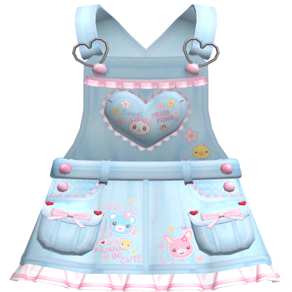 ♡ ꒰ light denim mezzo piano overall dress ꒱ ♡ thumbnail