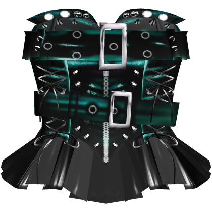 Gothic Scene Punk Corset Cyan