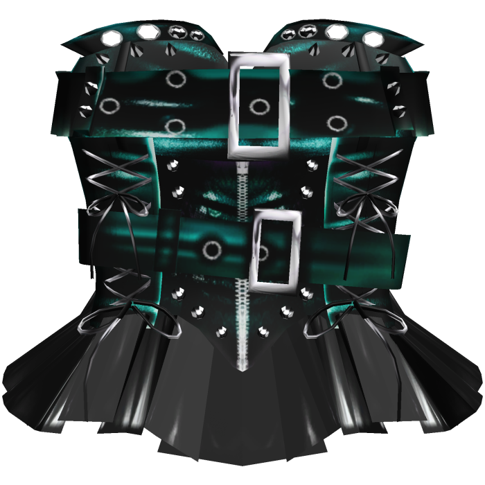 Gothic Scene Punk Corset Cyan