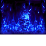 Blue flaming skull studios
