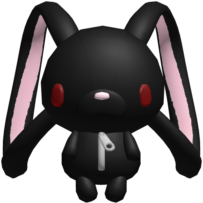 ♡ : (3.0) kawaii black emo bunny backpack