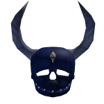Blue Horn Skull