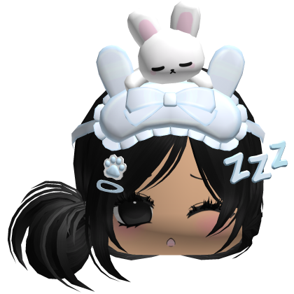 Kawaii Moe Sleepy Cute Bunny Anime Hair Black