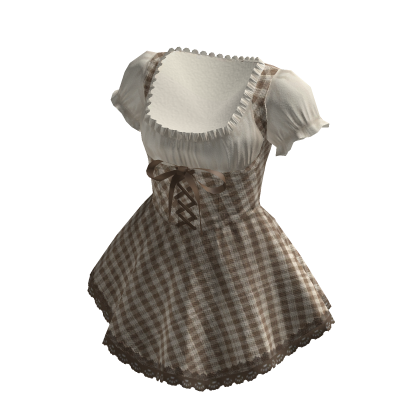 🍀Kawaii Lace Dress (Brown)