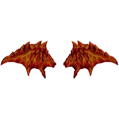 (NEW) Cracks Orange Molten Lava Wings Addon (PBR) Roblox item