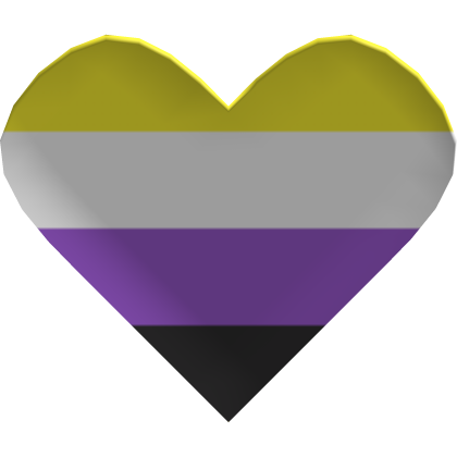NonBinary Pride Heart Pin Roblox item