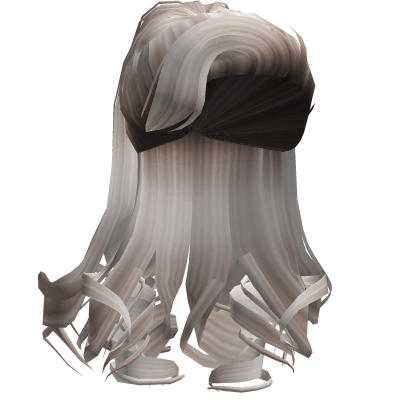 Curly Glam Ponytail in Platinum Roblox item