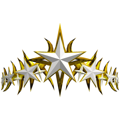 White and Gold Star Crown