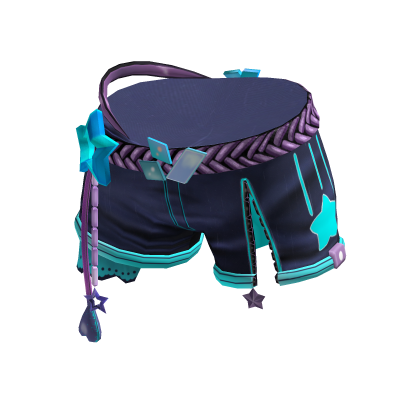 Punk Shorts w/ Stars & Hearts Charms Denim