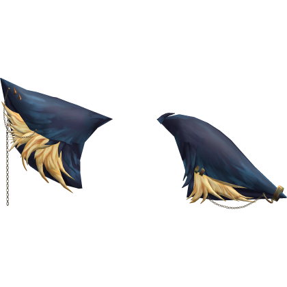 Dark Blue Goth Cat Ears