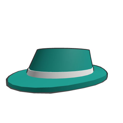 Cyan Cartoony Fedora CCFEDORA Roblox item