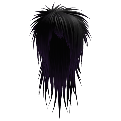 Black/Purple Long Vkei Scene Emo Hair Roblox item
