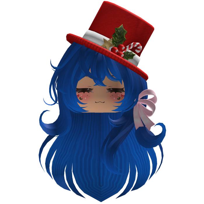 Beautiful Christmas hat hairstyle bow (Blue)