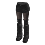 🍀Black Skirt w Snow Boots