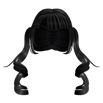 ˚ kawaii twintails in black ✿ Roblox item