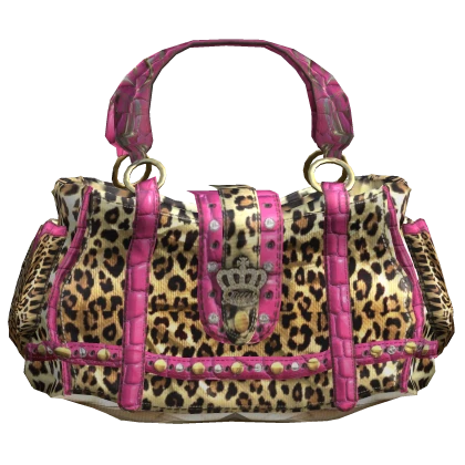 Vintage Harajuku 2000s Gyaru Icon Bag Pink Leopard | Roblox