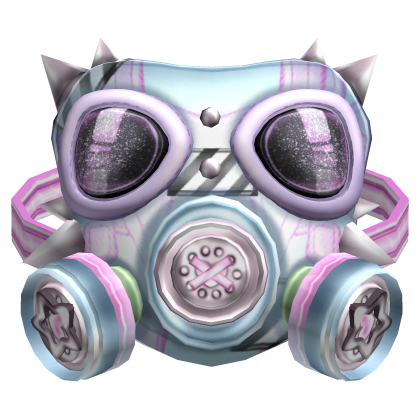 pastel goth gas mask with spikes