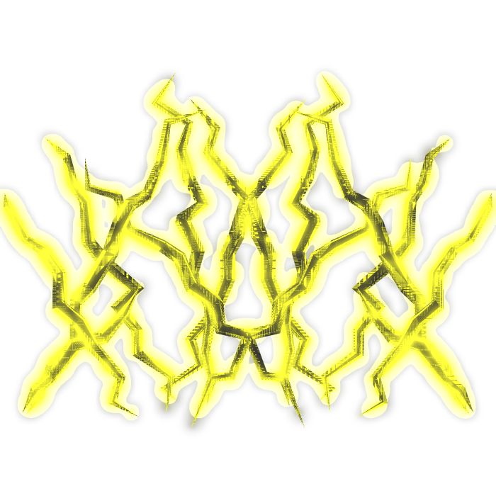 [Glitched+Glowing] Yellow Lightning Strike Aura