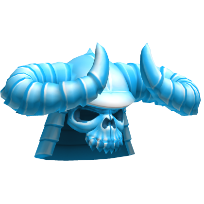 Flaming Pink Horned Helmet Addon - Light Blue Roblox item