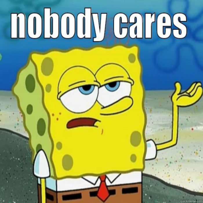 Nobody Cares lol Spongebob Meme  (Funny) Roblox decal