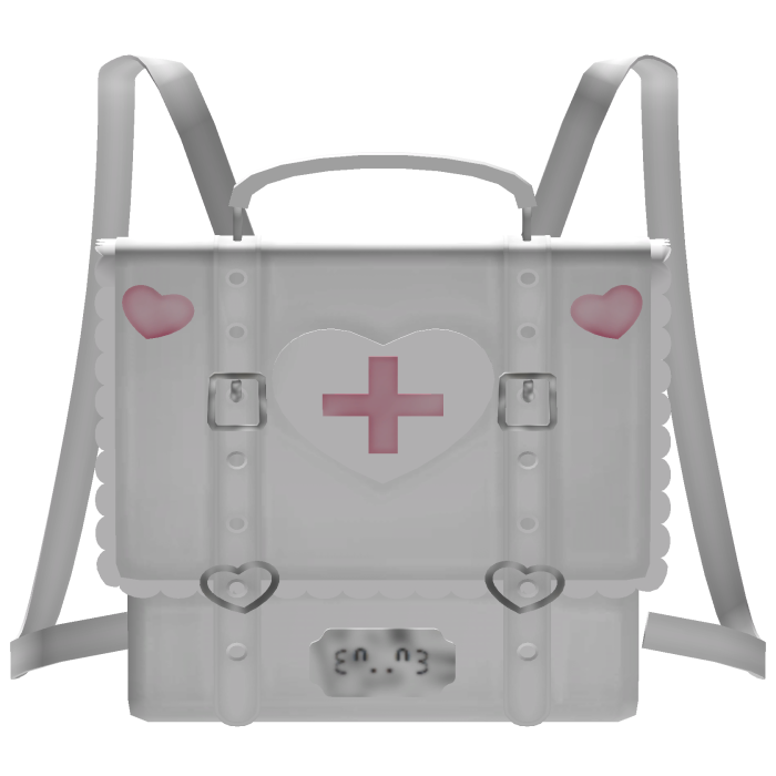 ♡ 1.0 kawaii school girl nurse backpack in white