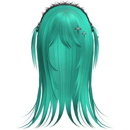Vampire Goth Wispy Long Hair Turquoise  Roblox item