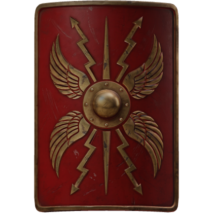 Red Roman Back Shield